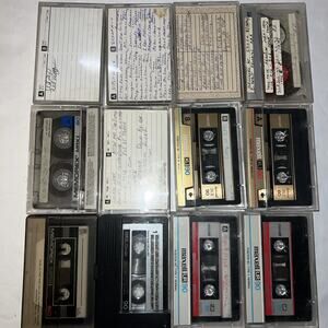 Lot 12 Prerecorded Blank Cassette Tapes for Re-Recording